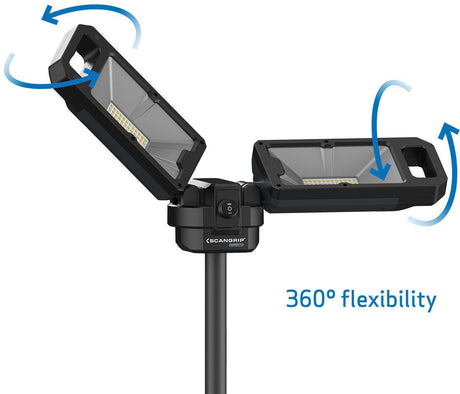 SCANGRIP LED-Strahler TOWER 5 CONNECT 45 W 2500-5000 lm IP30 mit Schnellfaltsystem