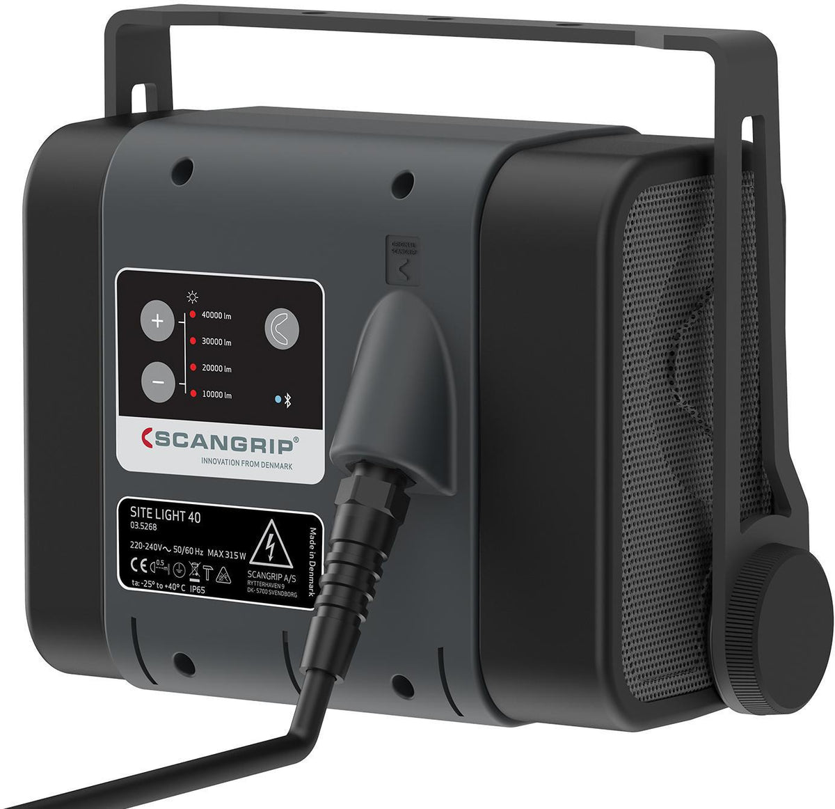 SCANGRIP SITE LIGHT 40 LED-Strahler 315 W, 10000-40000 lm, IP65, Bluetooth, 10 m Kabel