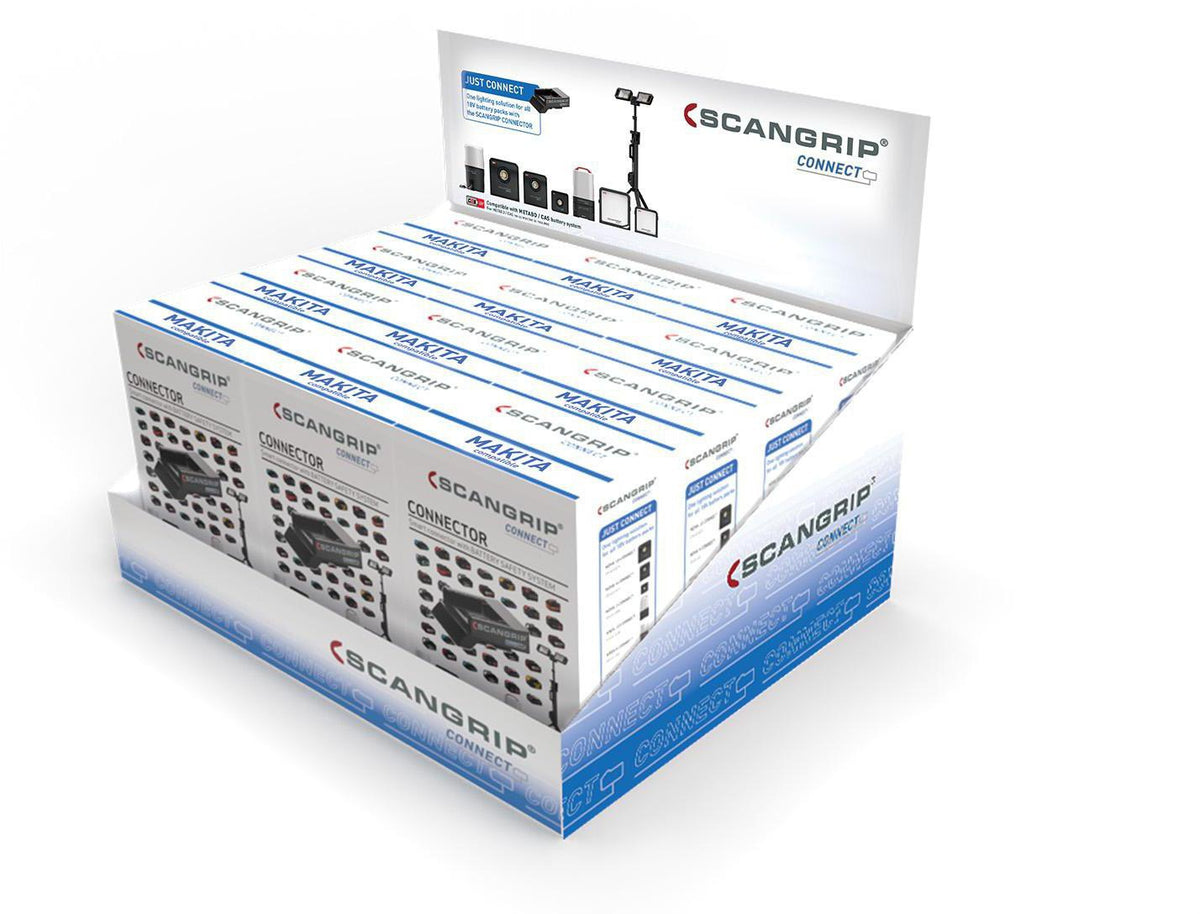 SCANGRIP Akku-Adapter SMART CONNECTOR für Bosch/Ampshare – 18-V-Akkus an CONNECT-Leuchten