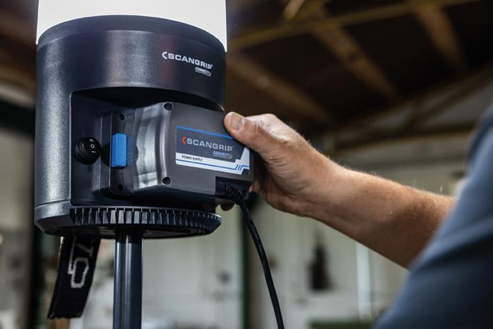 SCANGRIP LED-Strahler AREA 10 CONNECT 84 W 1000-10000 lm IP65 – 360° Arbeitsleuchte mit App-Steuerung
