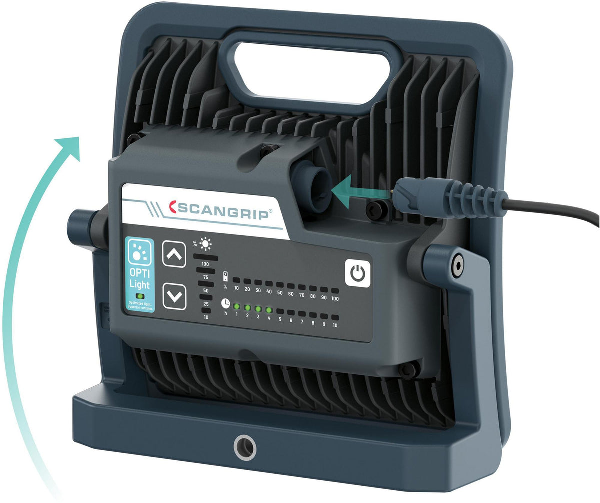 SCANGRIP Akku-Arbeitsleuchte NOVA 4C+R 30 W, 400-4000 lm, IP67, 5700K