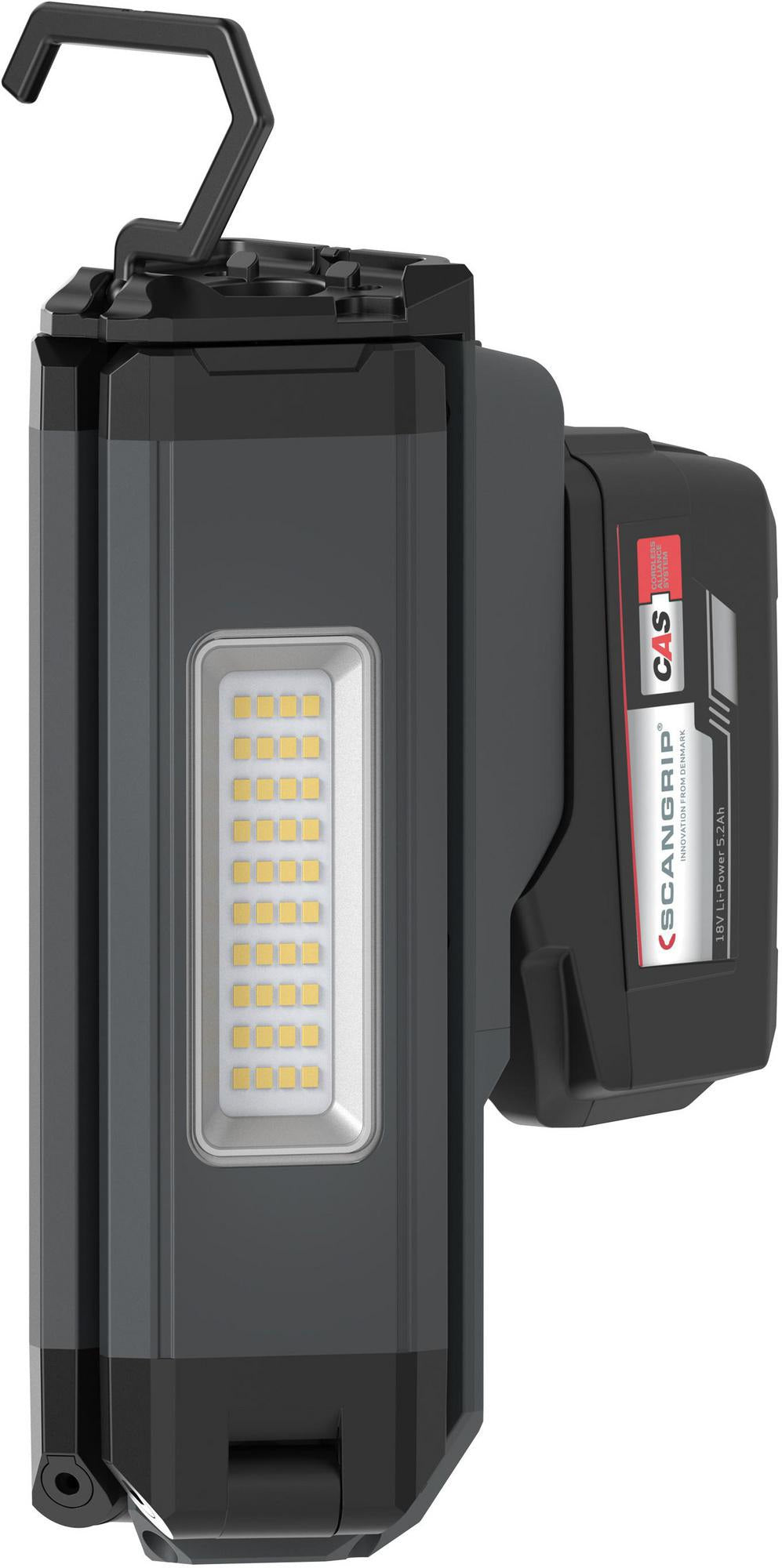 SCANGRIP DUO CONNECT LED-Strahler 108 W, 2500 lm, 18 V, IP30 – mit 2 flexiblen Leuchtenköpfen