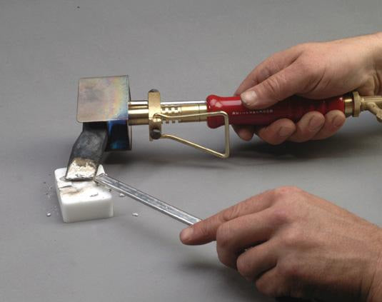 ROTHENBERGER Dachrinnen-Lötset mit Zubehör – Kupferkolben flach, 6-teilig