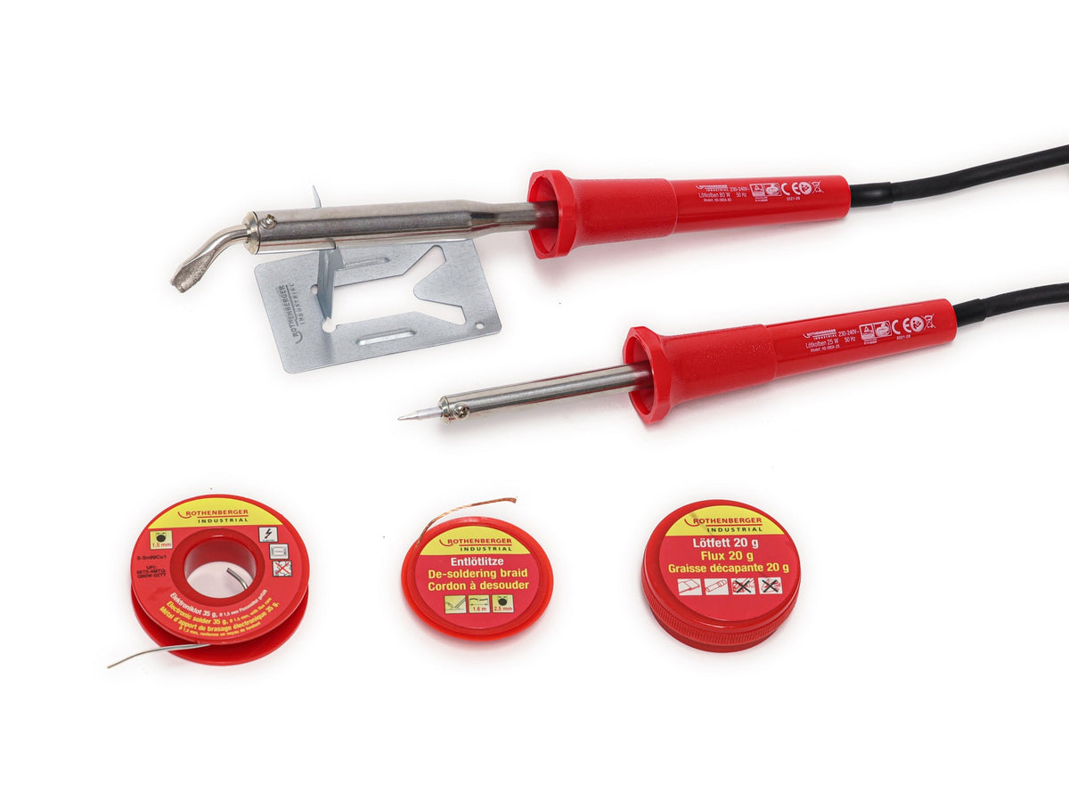 ROTHENBERGER Lötkolben-Set 420/550°C 25/80 W – 2 Lötkolben mit Zubehör