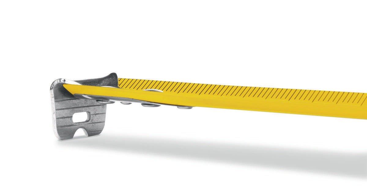 STABILA Taschenrollbandmaß BM 100 – 5 m, EG II, ABS/TPE, Metall-Clip