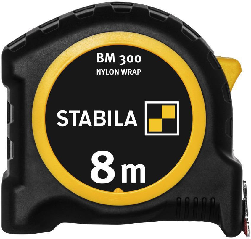 STABILA Taschenrollbandmaß BM 300 L.8m B.27mm mm/mm EG II PC-ABS/TPE EASY-CLIP STABIL