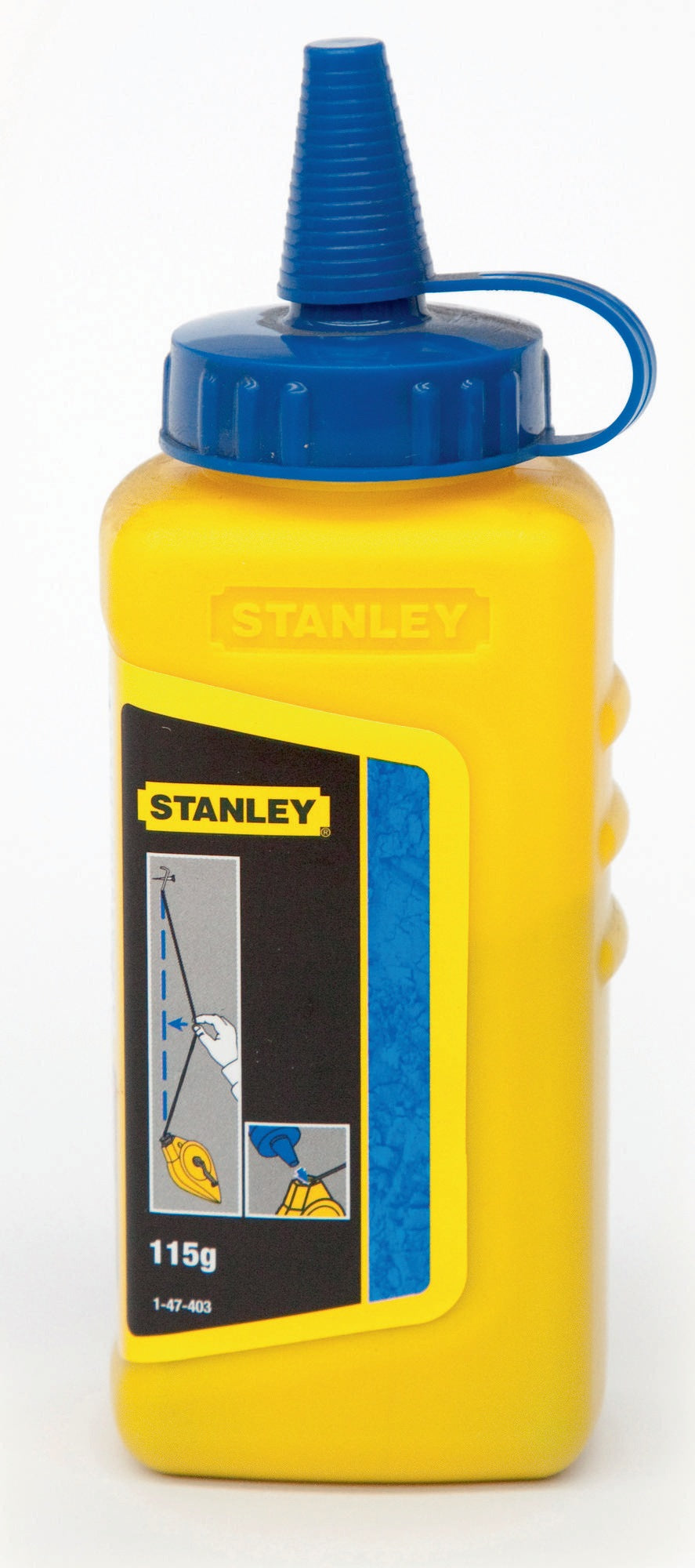 STANLEY Schlagschnurkreide 225g rot – wasserfest & schwer löslich in Kunststoffflasche