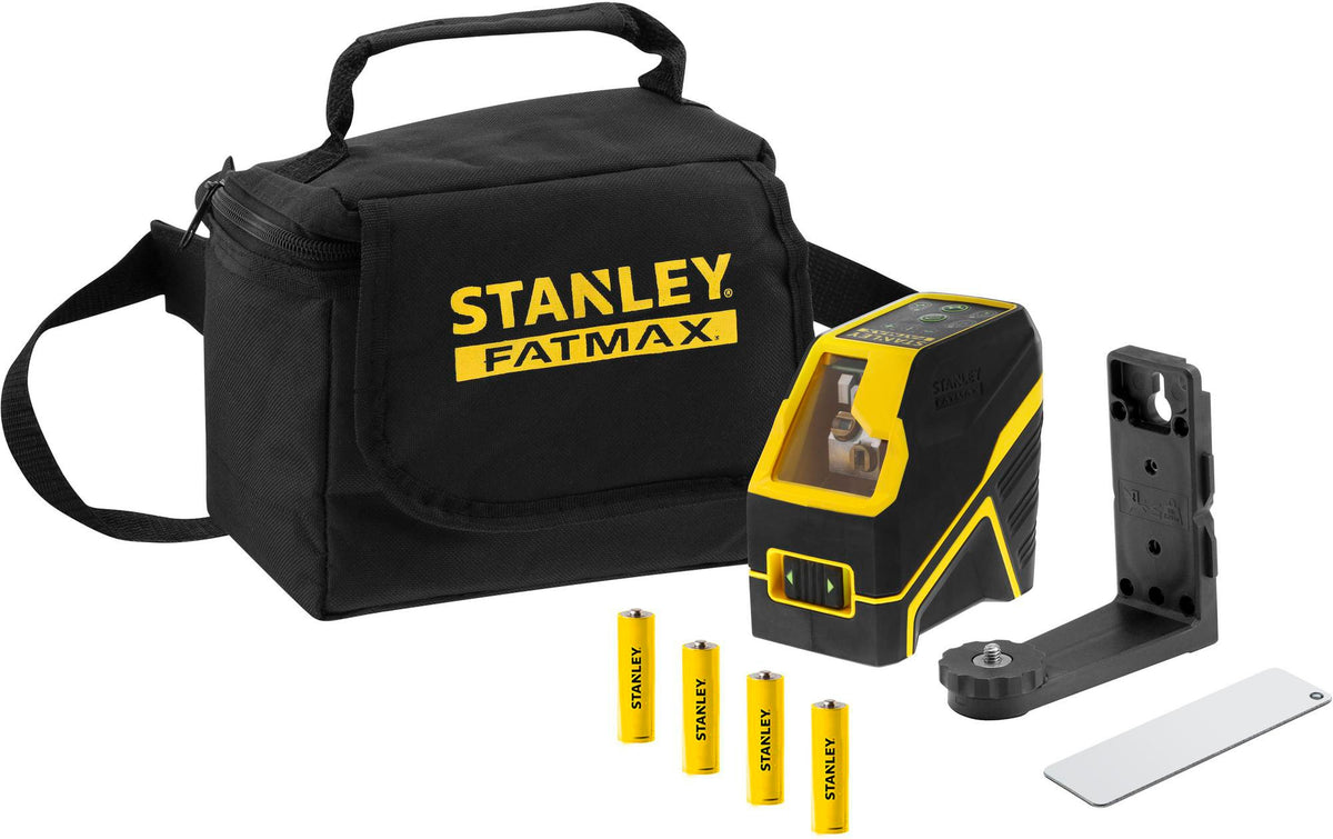 STANLEY Kreuzlinienlaser FatMax FCL-G – Selbstnivellierend, grüne Diode, 20 (50) m, Laserklasse 2
