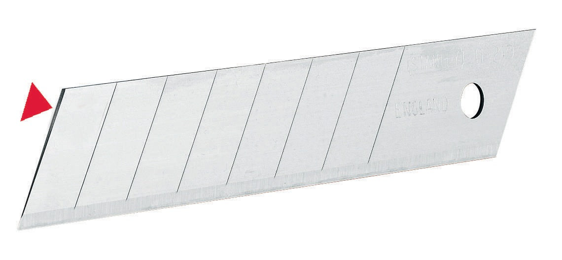 STANLEY Abbrechklinge 85 mm x 9 mm – 100 Stück in 10 Sicherheitsspendern, 12 Sollbruchstellen