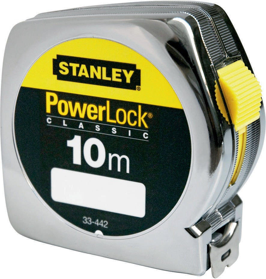 STANLEY PowerLock® Taschenrollbandmaß 5 m, 19 mm Band, mm/cm, Gürtelclip, EG II