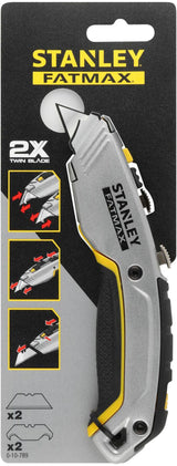 STANLEY FATMAX® PRO 2-IN-1 Universalmesser 180 mm einziehbar mit Haken- und Trapezklinge