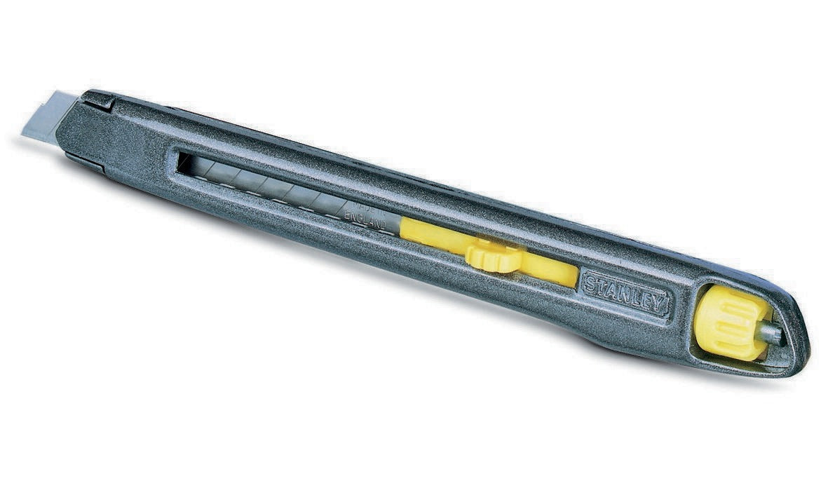 STANLEY Cuttermesser InterLock 18 mm Klingen mit Metall-Korpus, 165 mm