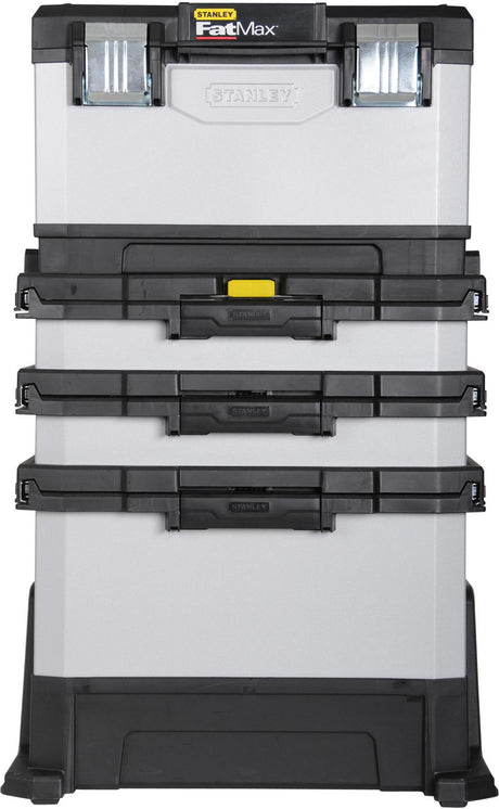 STANLEY Rollende Werkstatt B568xT389xH893mm Kunststoff und Metall mit abnehmbarer Werkzeugbox