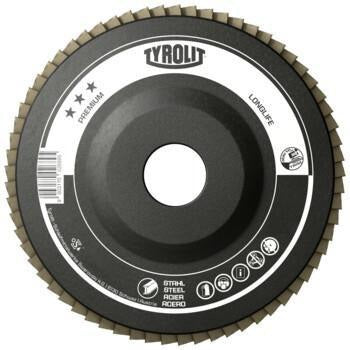 TYROLIT Fächerscheibe PREMIUM LONGLIFE Ø125 mm K40 Zirkonkorund für Stahl