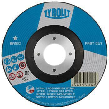 TYROLIT BASIC FASTCUT Schruppscheibe 125 mm, Körnung 30, 10er-Pack