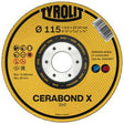 TYROLIT CERABOND X Schruppscheibe 125 mm gekröpft für INOX & Stahl