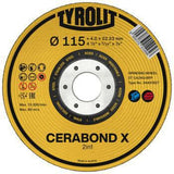 TYROLIT CERABOND X Schruppscheibe 125 mm gekröpft für INOX & Stahl