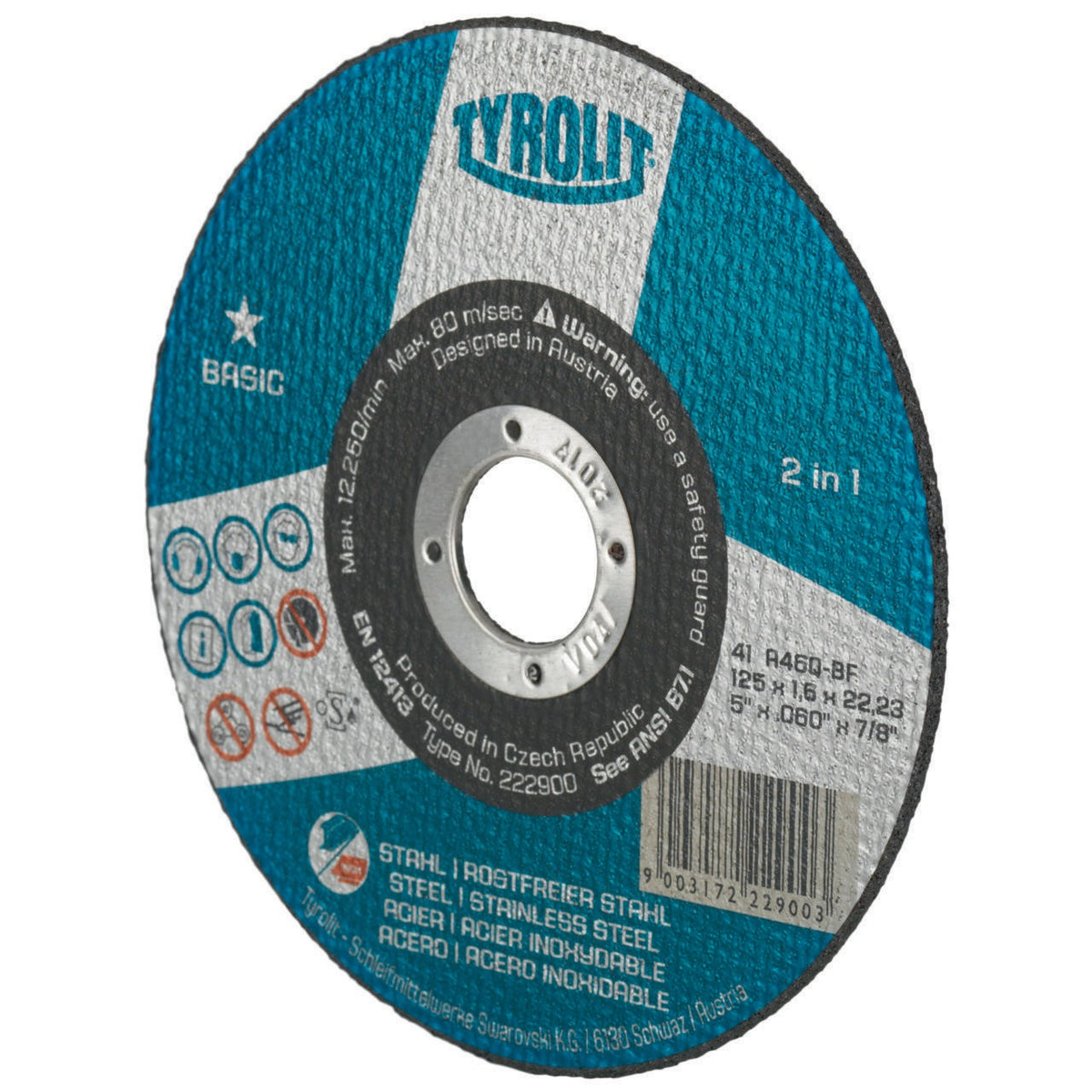 TYROLIT Trennscheibe BASIC 2in1 125 x 2,5 mm für Stahl und Edelstahl