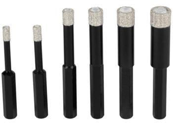 TYROLIT Fliesenbohrset DDT HEX 6-teilig Ø 5–14 mm mit Paraffinfüllung