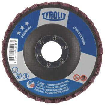TYROLIT Polierscheibe PREMIUM CONDITIONING 125 mm coarse – 5 Stück für Stahl, Edelstahl & Aluminium