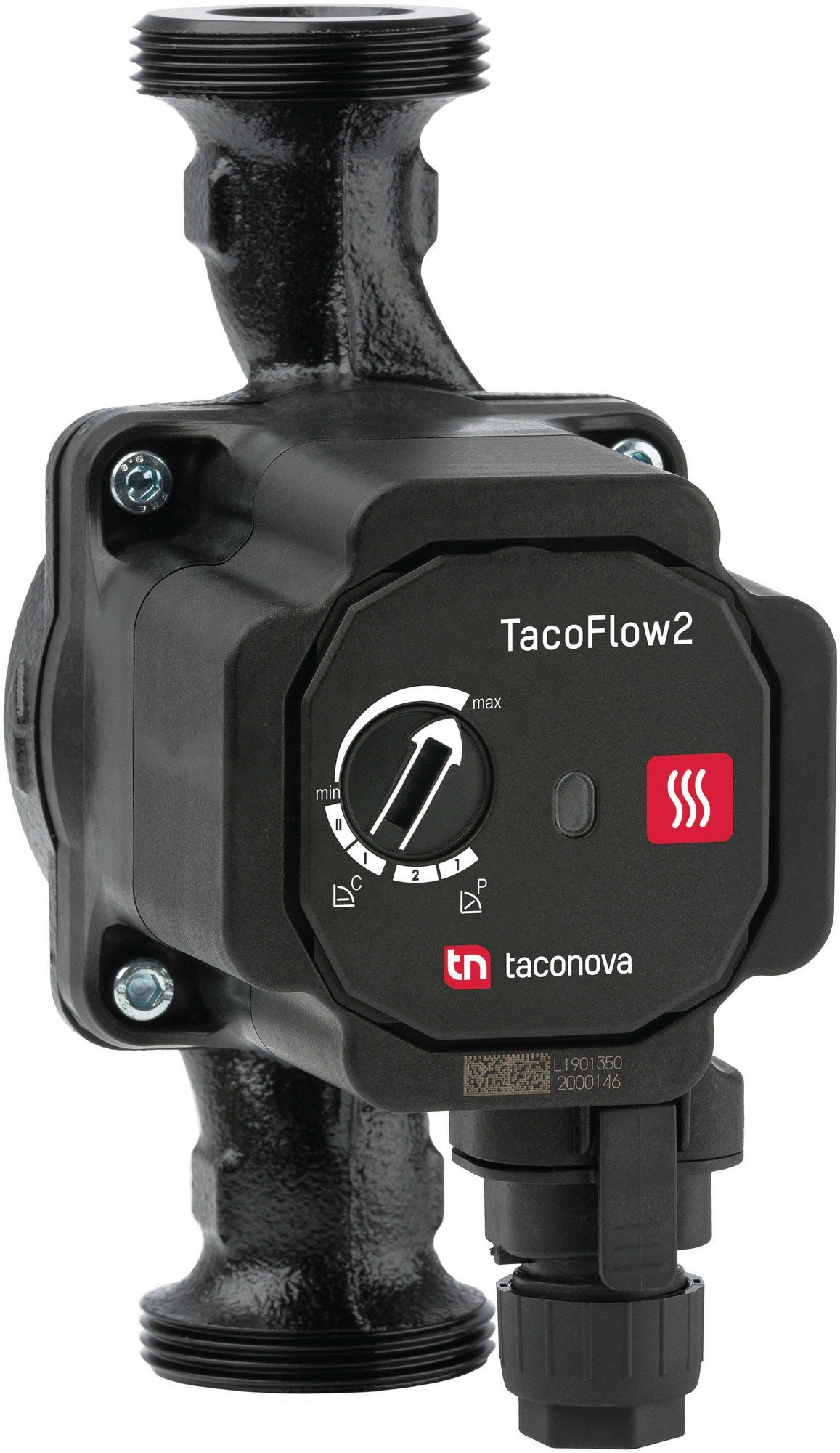 Taconova TacoFlow2 25-60/130 Hocheffizienz Nassläuferpumpe mit Permanentmagnet-Synchronmotor