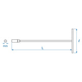 KING TONY Profi-Werkzeuge - T-Griff Zündkerzen-Gelenksteckschlüssel, 21 mm - 385 mm 15632115