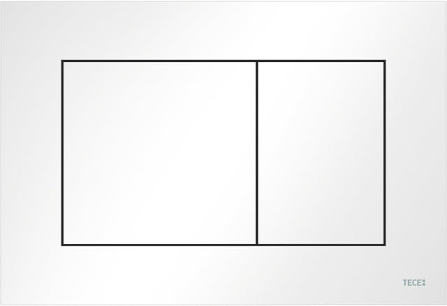 TECE TECEnow WC-Betätigungsplatte Weiß glänzend – Zweimengen-Technik, 220 x 150 mm