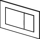 TECE TECEnow WC-Betätigungsplatte Weiß glänzend – Zweimengen-Technik, 220 x 150 mm