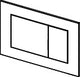 TECE TECEnow WC-Betätigungsplatte Weiß glänzend – Zweimengen-Technik, 220 x 150 mm
