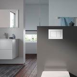 TECE TECEnow WC-Betätigungsplatte Weiß glänzend – Zweimengen-Technik, 220 x 150 mm