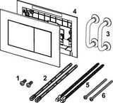 TECE TECEnow WC-Betätigungsplatte Weiß glänzend – Zweimengen-Technik, 220 x 150 mm