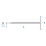 KING TONY Profi-Werkzeuge - T-Griff Zündkerzen-Gelenksteckschlüssel, magnetisch, 18 mm - 460 mm 15661818