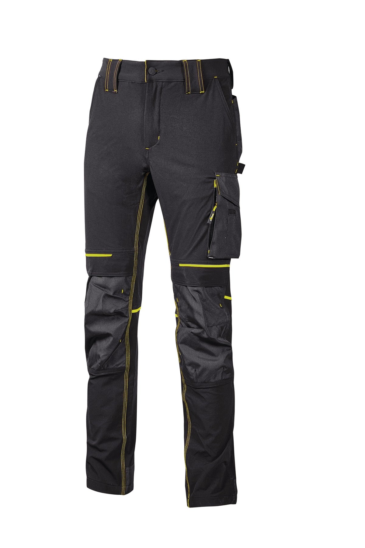 U.POWER Bundhose Atom Gr. XXL schwarz/carbon – 4-Wege-Stretch, wasserabweisend, mit Kniepolstertaschen
