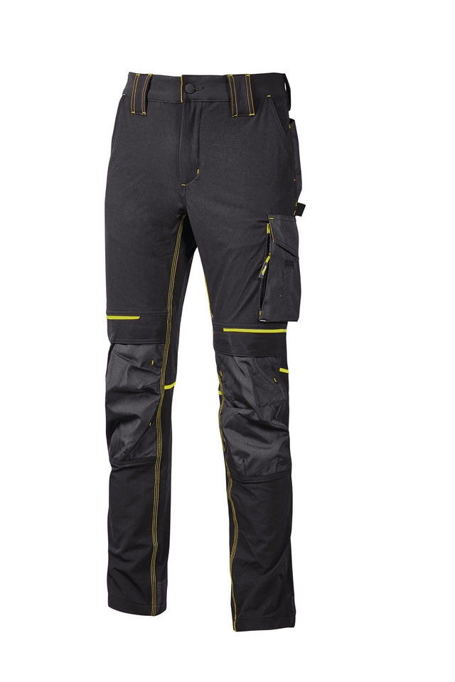 U.POWER Bundhose Atom Gr. XXL schwarz/carbon – 4-Wege-Stretch, wasserabweisend, mit Kniepolstertaschen