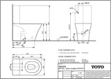 TOTO MH Stand-WC randlos weiß mit Tornado Flush und CeFiONtect Tiefspüler