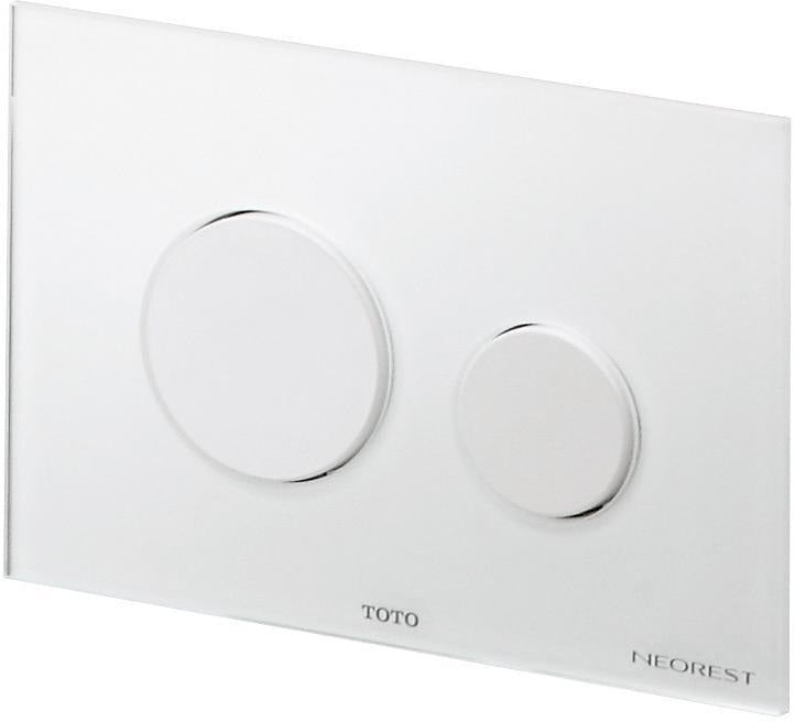 TOTO NEOREST Betätigungsplatte 150x220x5 mm weiß mit zwei Tasten für Wand-WCs