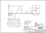 TOTO NC Stand-WC randlos weiß Back-to-Wall mit Tornado Flush Tiefspüler