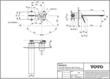 TOTO 2-Loch Waschtisch-Einhandmischer ZL Unterputz Ausladung 175mm chrom