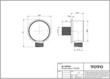 TOTO Wandanschlussbogen 1/2 Zoll Kunststoff Chrom mit Rückflussverhinderer