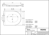TOTO WC-Sitz extra flach abnehmbar mit Edelstahlscharnieren und Absenkautomatik