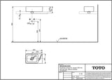 TOTO Aufsatzhandwaschbecken CS 400 mm eckig, mit Hahnloch, ohne Überlauf, weiss