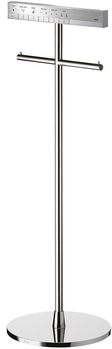 TOTO NEOREST Fernbedienungshalter chrom bodenstehend mit Toilettenpapierhalter