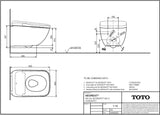 TOTO NEOREST WX2 Wand-WC tief, randlos, TornadoFlush, weiß – für WASHLET WX2 TCF95280GEU