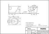 TOTO NC Wand-WC randlos weiß Tornado Flush Tiefspüler mit CeFiONtect