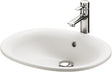 TOTO Einbauwaschtisch weiß 530 mm rund mit Überlauf und CeFiONtect