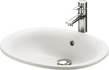 TOTO Einbauwaschtisch weiß 530 mm rund mit Überlauf und CeFiONtect