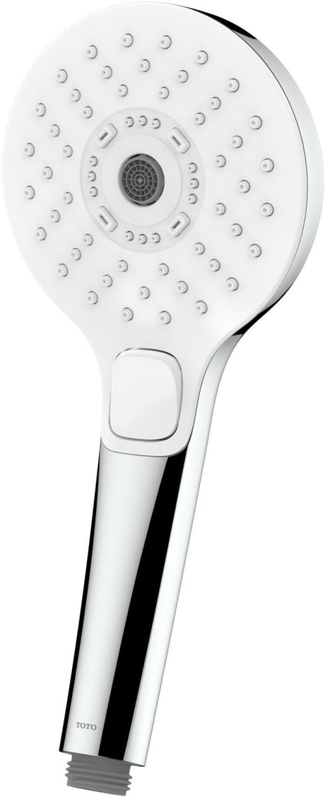 TOTO DaySpa Handbrause 110 mm rund mit 3 Strahlarten in Weiß/Chrom