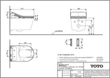 TOTO WASHLET RX EWATER+ Auto Flush Dusch-WC mit Entkalkungsfunktion und Fernbedienung