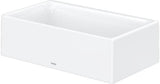 TOTO Aufsatzhandwaschbecken CS 400 mm eckig, mit Hahnloch, ohne Überlauf, weiss