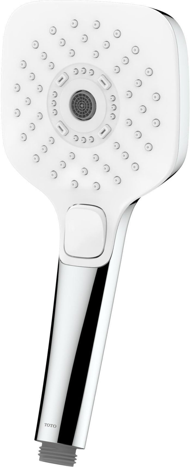 TOTO DaySpa Handbrause eckig 110 mm mit 3 Strahlarten weiß/chrom
